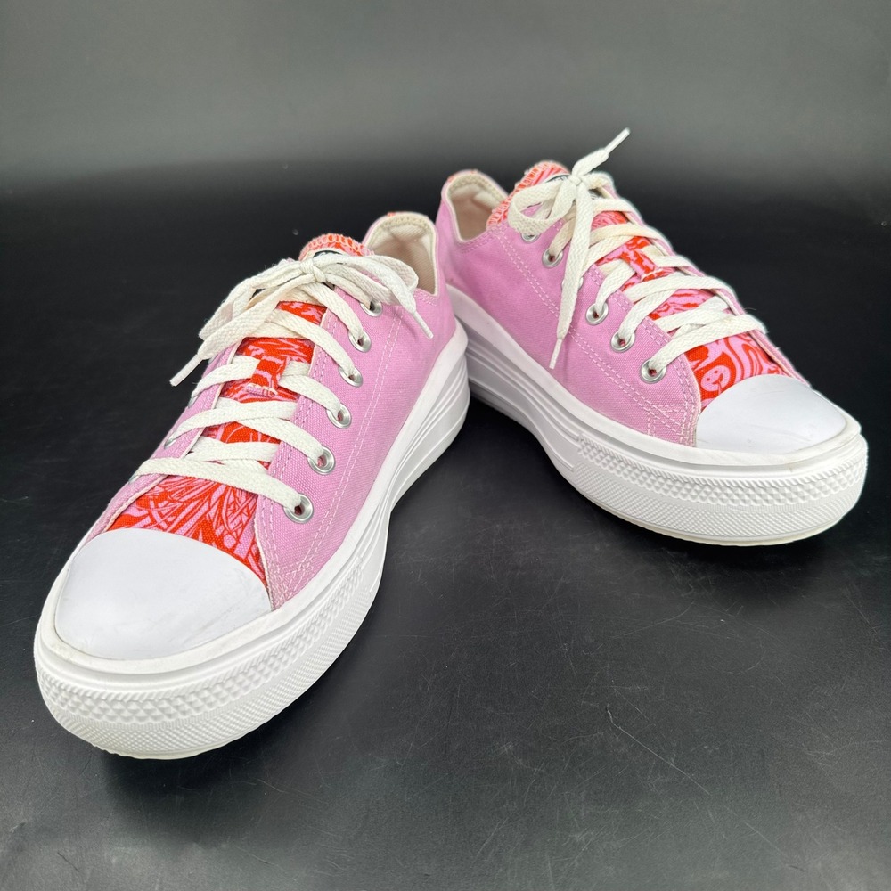 Converse Chuck Taylor All Star Move Platform Pink Red Graphic A00563C Womens 10 - Picture 7 of 8